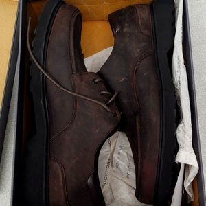 MENS ROCKPORT BROWN LACED UP LEATHER SHOES 13W